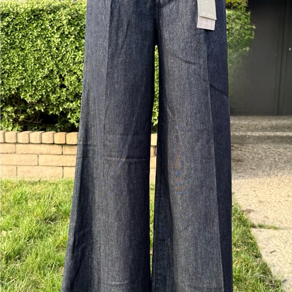 NEW-Danbury Mint Dark Blue Flare & Wide Leg Jeans - Picture 3 of 14
